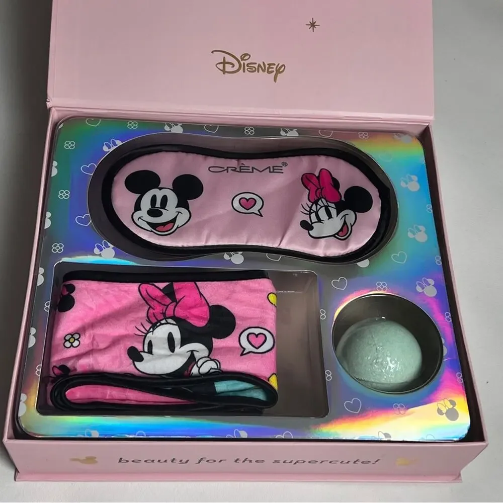 The Creme Shop Disney Minnie & Mickey  Self Care Box  Bundle with Accessories